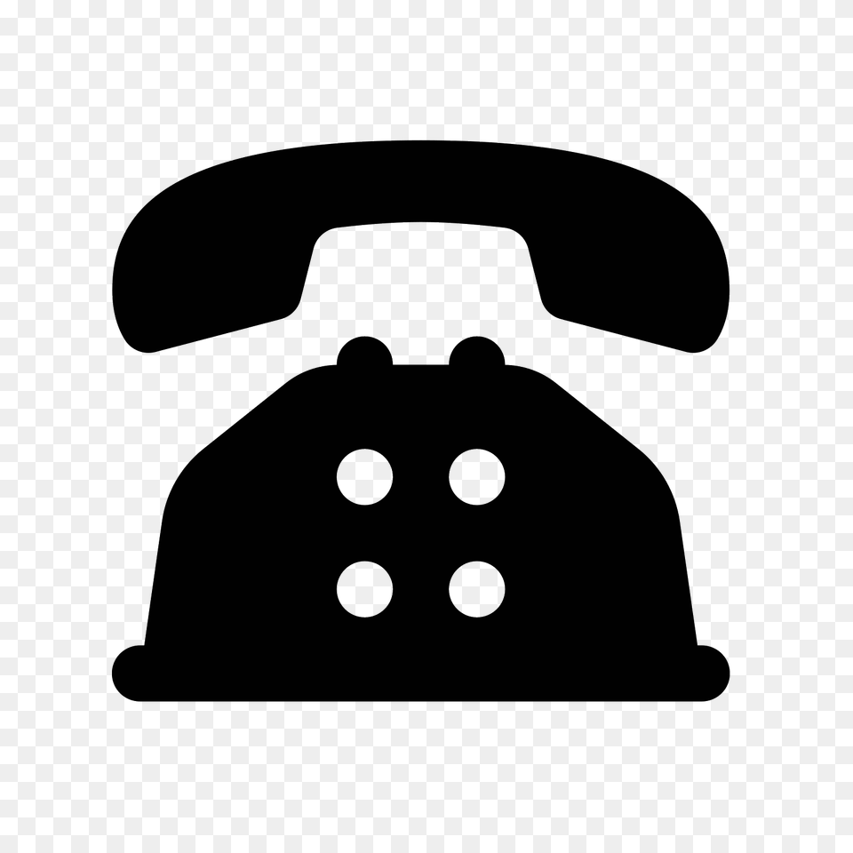 Telephone Icon, Gray Png