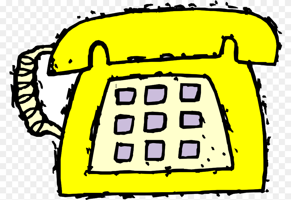 Telephone Icon Clip Art Library Yellow Telephone Clipart, Electronics, Phone, Dial Telephone, Baby Free Png Download