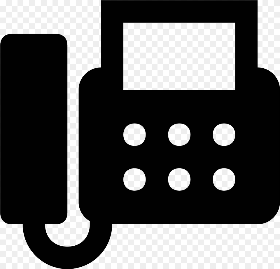 Telephone Icon Vector Icone Fax, Gray Free Png Download