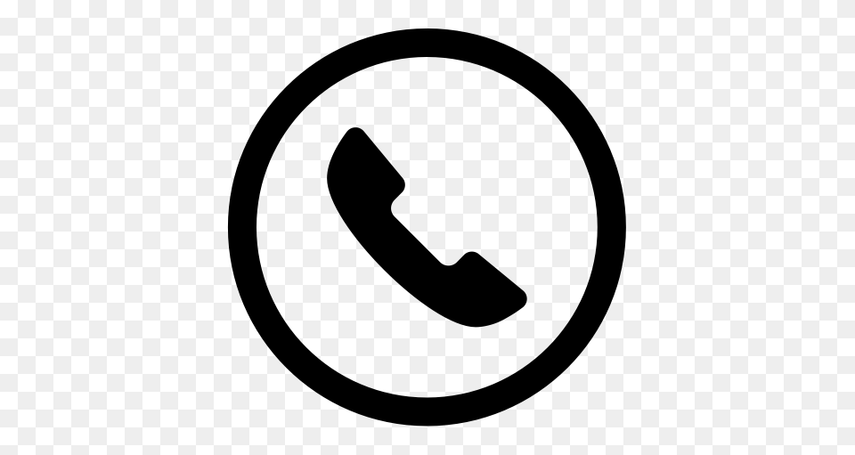 Telephone Icon With And Vector Format For Unlimited, Gray Free Png Download