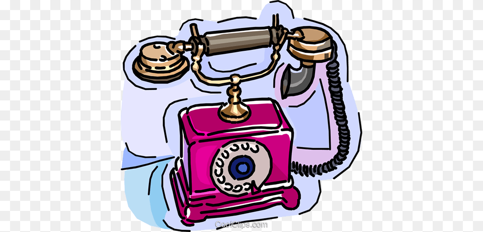 Telephone Rotary Phone Royalty Vector Clip Art Illustration, Electronics, Dial Telephone, Bulldozer, Machine Free Transparent Png