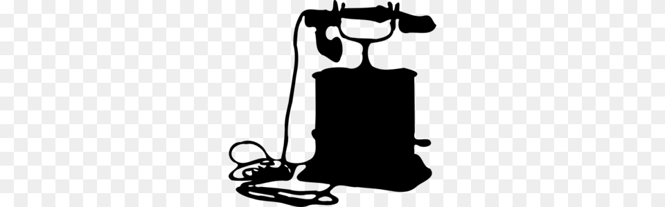 Telephone Silhouette Clip Art, Gray Free Png Download
