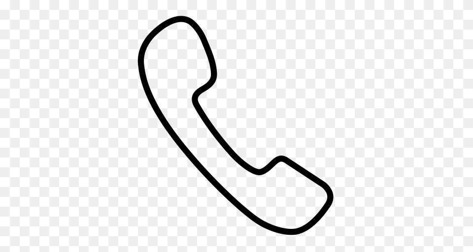 Telephone Thin Line Telephone Icon With And Vector Format, Gray Png Image