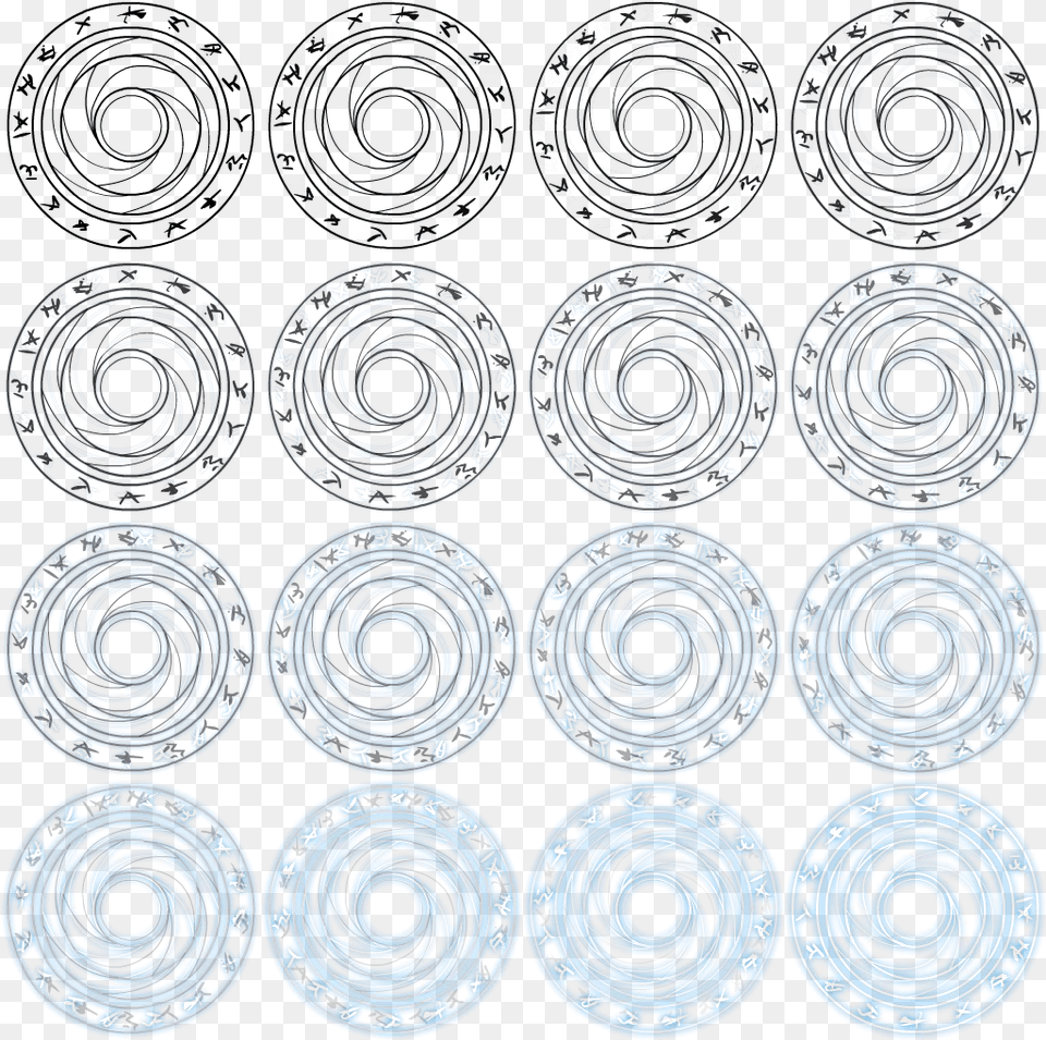 Teleport Circle Sprite Sheet Opengameartorg Magic Circle Sprite, Spiral, Pattern, Accessories, Plate Png Image