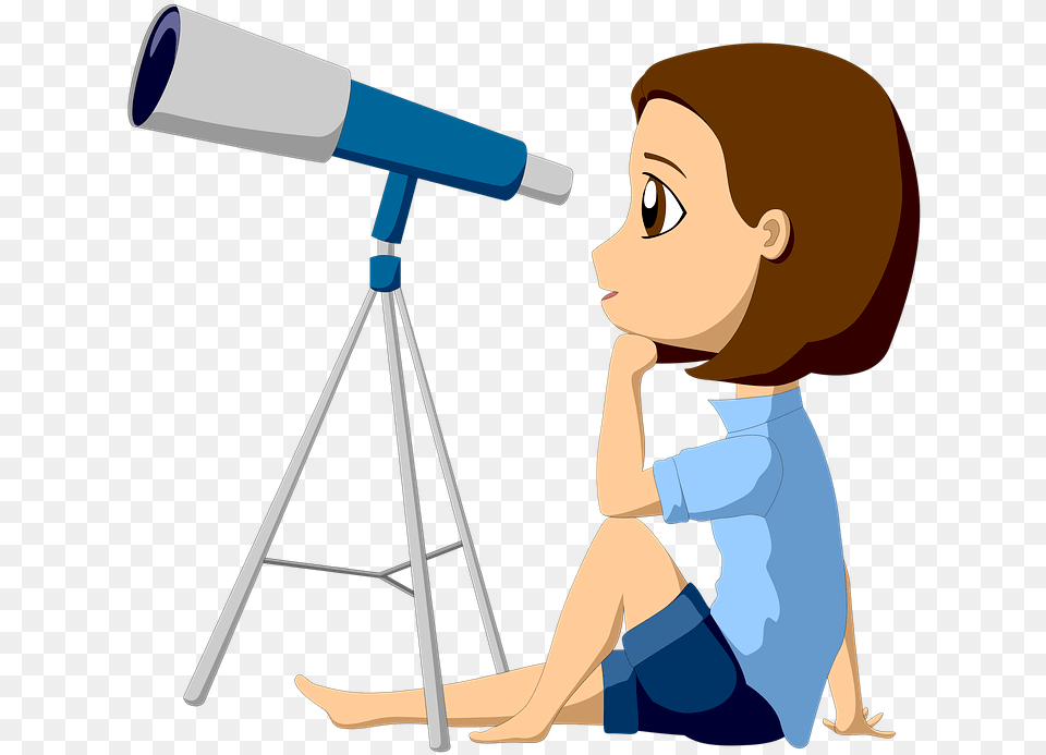 Telescope Astronomy Science To Watch Girl Watch Astronomia, Adult, Female, Person, Woman Png Image