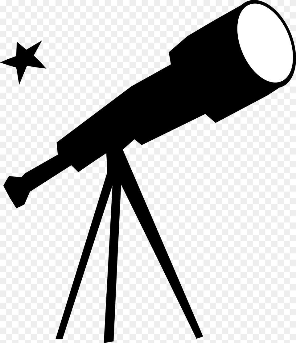 Telescope Black And White, Lighting, Astronomy, Moon, Nature Png Image