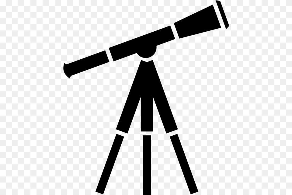 Telescope Clipart, Gray Png