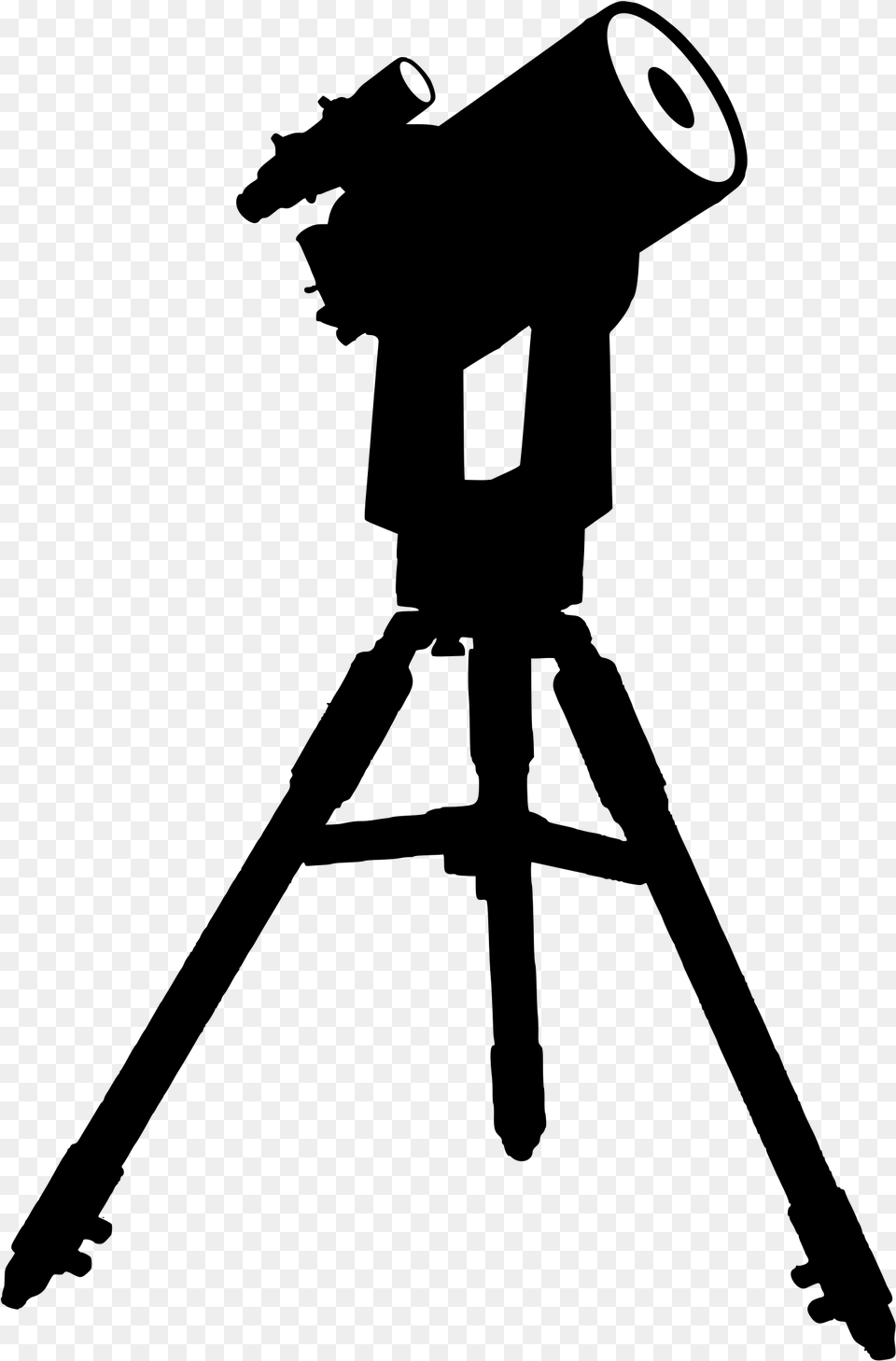 Telescope Clipart Silhouette, Gray Free Png