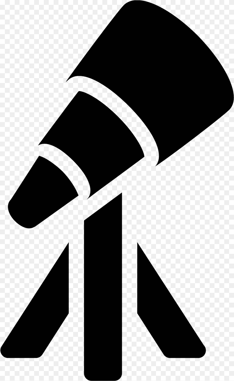 Telescope Filled Icon, Gray Png Image