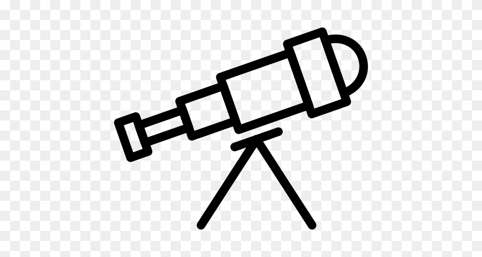 Telescope Icon With And Vector Format For Unlimited, Gray Png