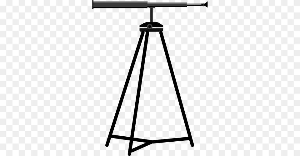 Telescope On A Tripod Vector Image, White Board, Electronics, Screen Free Png Download