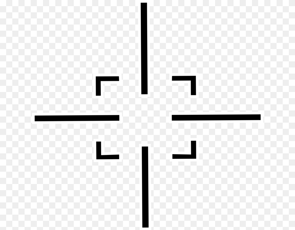 Telescopic Sight Reticle Rifle Firearm, Cross, Symbol Free Png