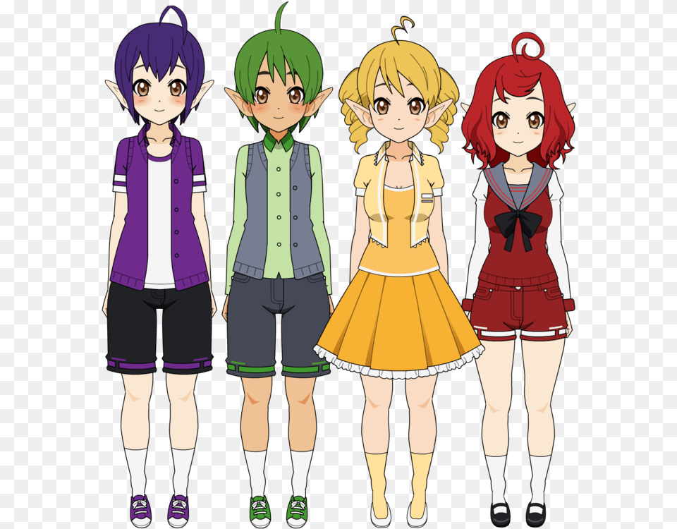 Teletubbies Anime Download Teletubbies As Anime Girls, Shorts, Publication, Comics, Clothing Free Png