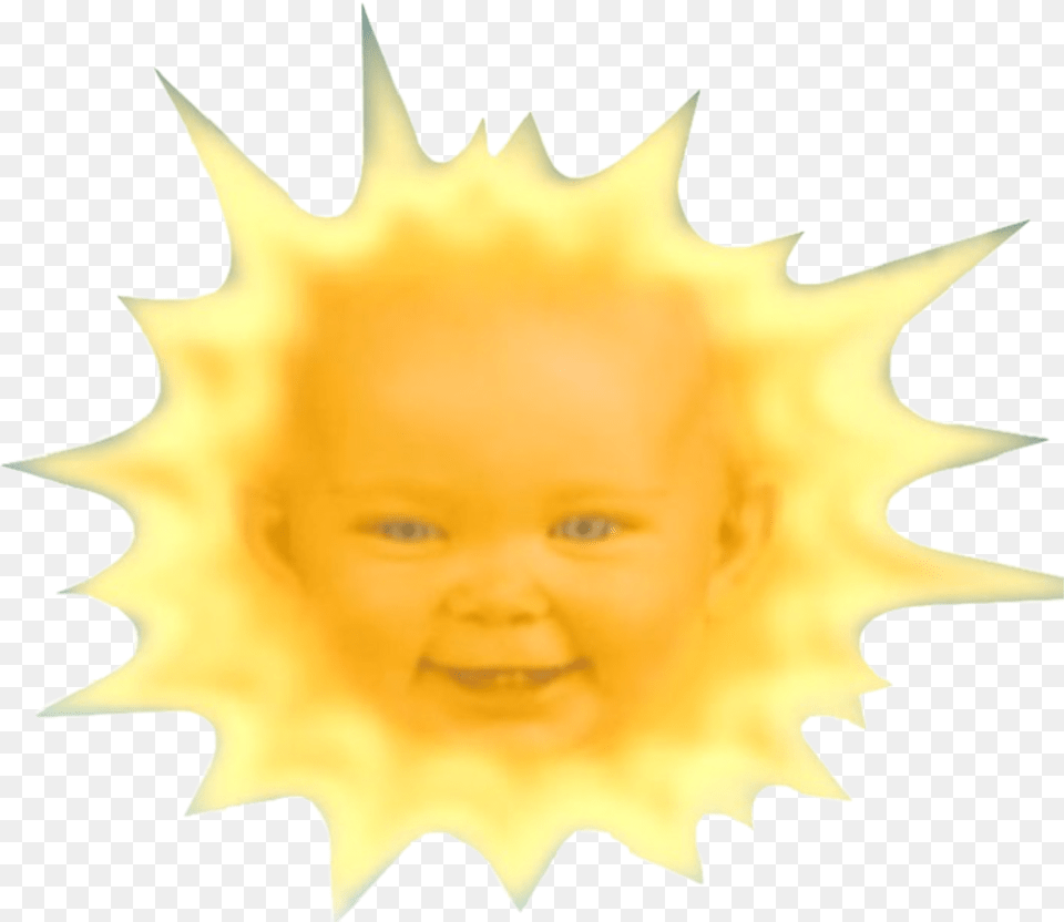 Teletubbies Sun Sticker By Pineeaappllee Teletubbies Sun No Background, Face, Head, Person, Baby Free Png Download