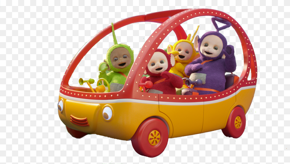 Teletubbies Teletubbies In The Car, Toy, Wheel, Machine, Person Free Png