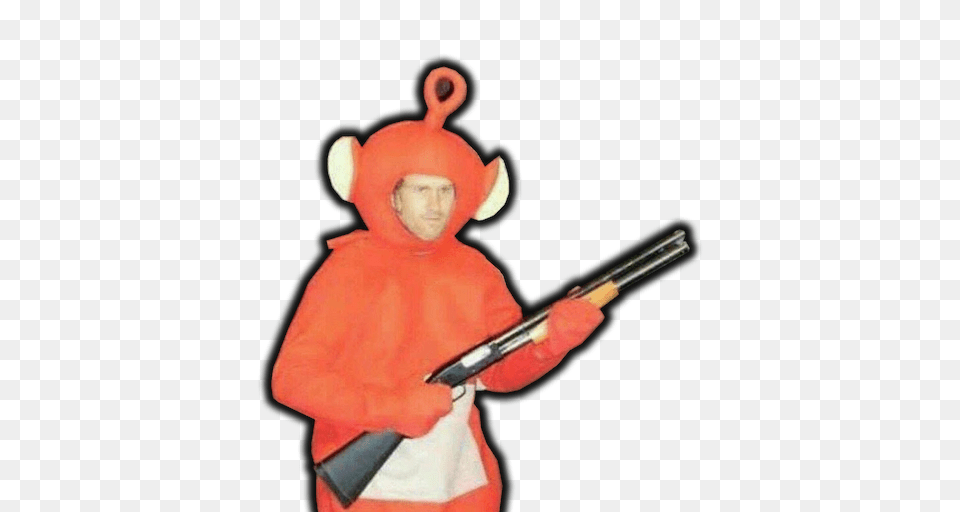 Teletubby Todd Howard Wshotgun Team Fortress Sprays, Gun, Weapon, Baby, Person Png Image