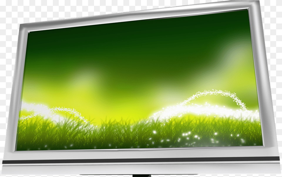 Television, Plant, Lawn, Grass, Green Free Png Download