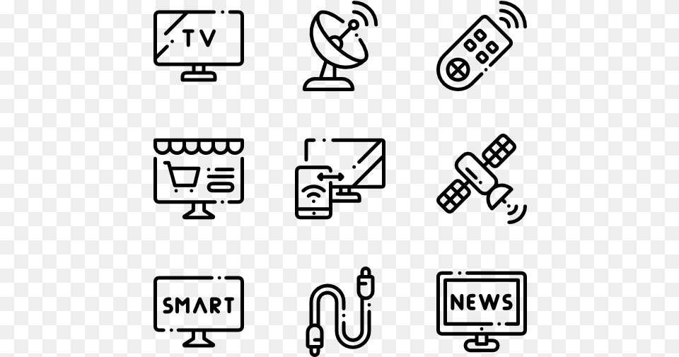 Television Design Vector Icon, Gray Free Png Download