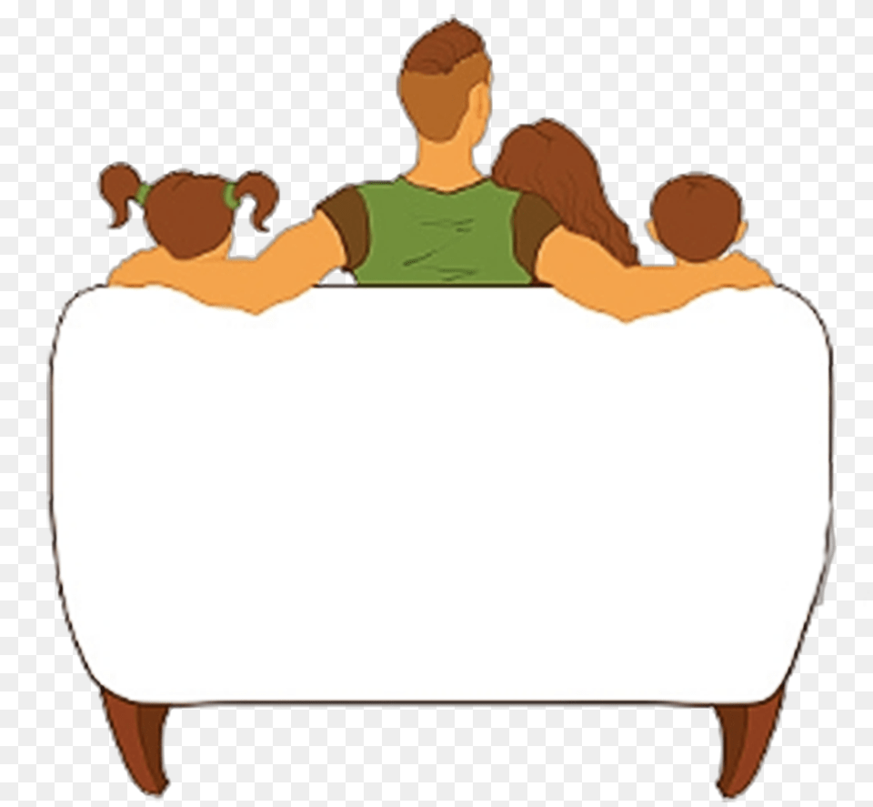 Television Family Cartoon Clip Art, Tub, Furniture, Person, Couch Png Image