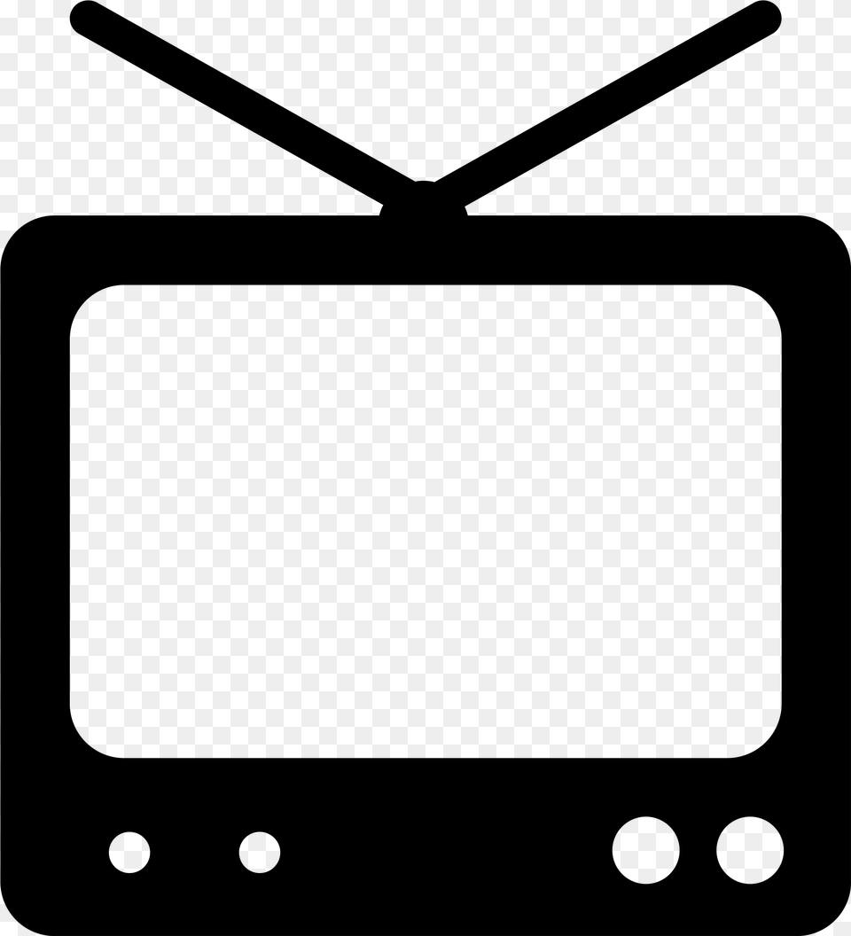 Television Flat Icon Transparent Amp Svg Vector Icon, Gray Png Image