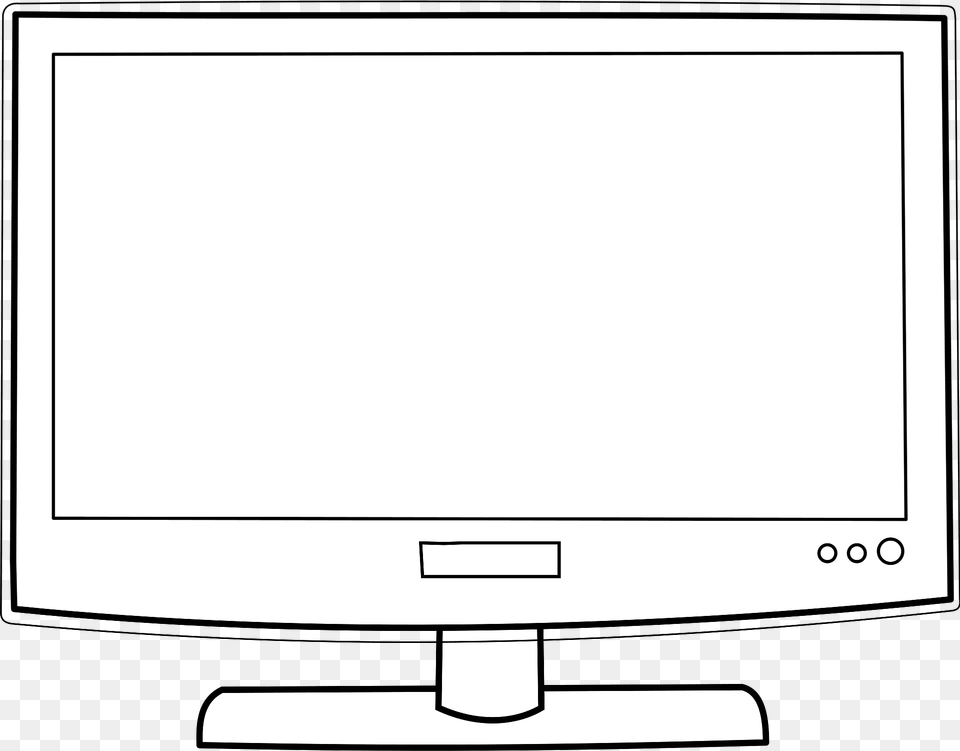 Television Line Art Clipart, Computer Hardware, Electronics, Hardware, Monitor Png