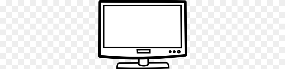 Television Outline Clip Art, Computer Hardware, Electronics, Hardware, Monitor Free Transparent Png