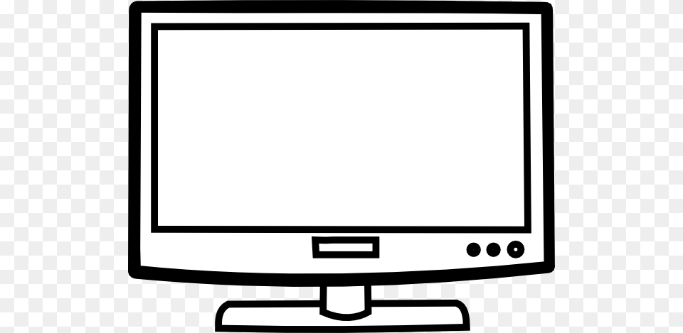 Television Outline Clip Art, Computer Hardware, Electronics, Hardware, Monitor Free Transparent Png
