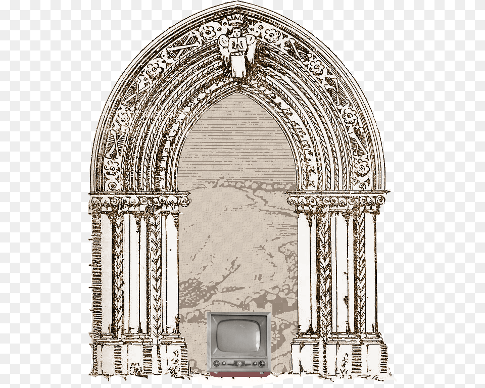 Television Portal Triumphal Arch, Electronics, Architecture, Screen, Monitor Png Image