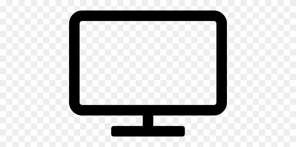 Television Televisor Telly Icon With And Vector Format, Gray Png