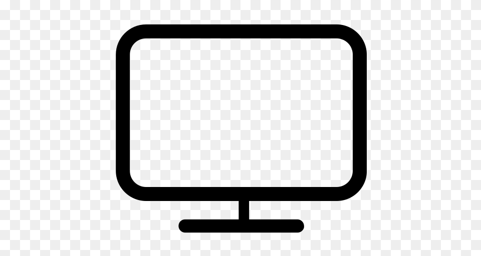 Television Televisor Telly Icon With And Vector Format, Gray Free Transparent Png