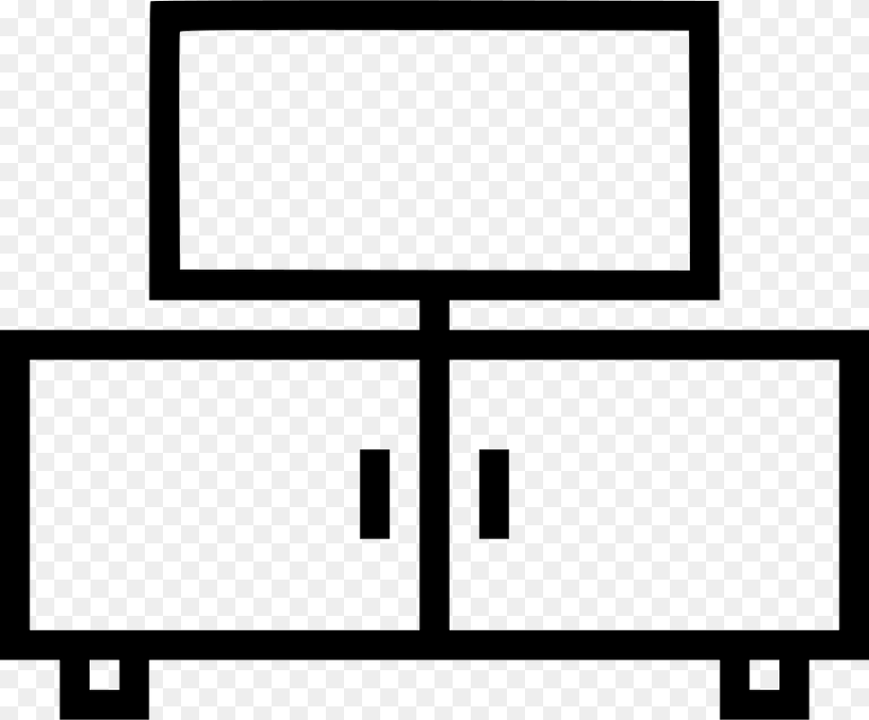 Television Tv Livingroom Closet Cabinet Cupboard Icon, White Board, Furniture, Electronics, Screen Free Png
