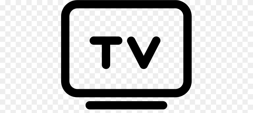 Television Tv Widescreen Icon With And Vector Format, Gray Free Png