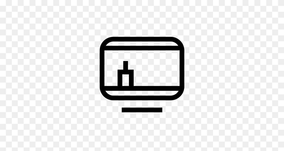 Television Tv Widescreen Icon With And Vector Format, Gray Free Transparent Png