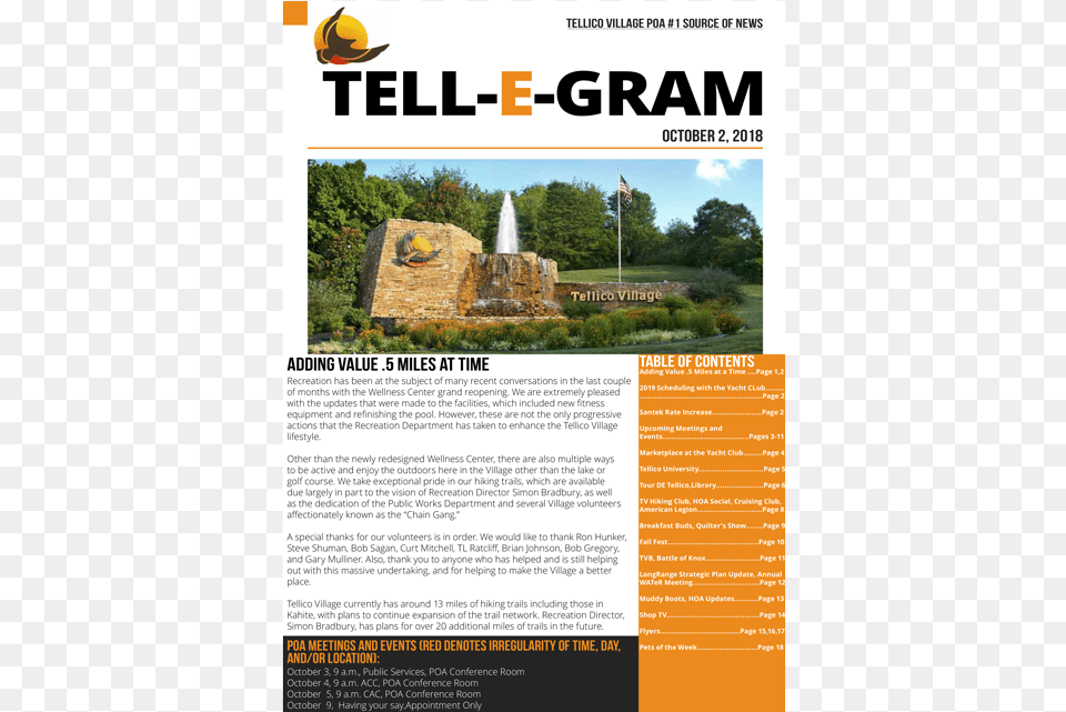 Tell E Gram Is The Newsletter Published By The Tellico Tree, Advertisement, Poster, Water, Architecture Free Transparent Png