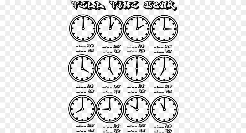 Tell Time Clock Hour Chart At Coloring Clock Time For Kids, Indoors, Kitchen, Cooktop Free Png