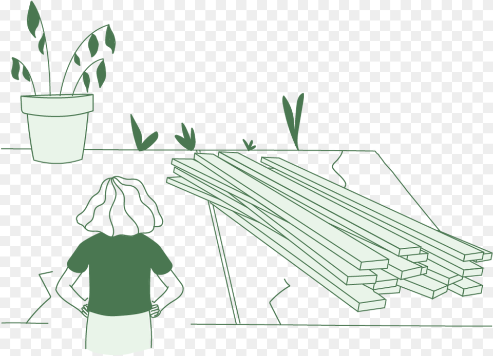 Tell Us Everything Start By Selecting A Package Illustration, Person, Wood, Plant, Potted Plant Png Image