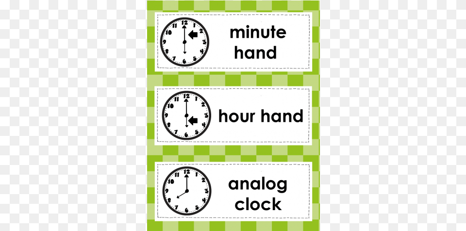 Telling Time With Momma Minute And Baby Hour Word Wall Cards, Analog Clock, Clock Free Transparent Png