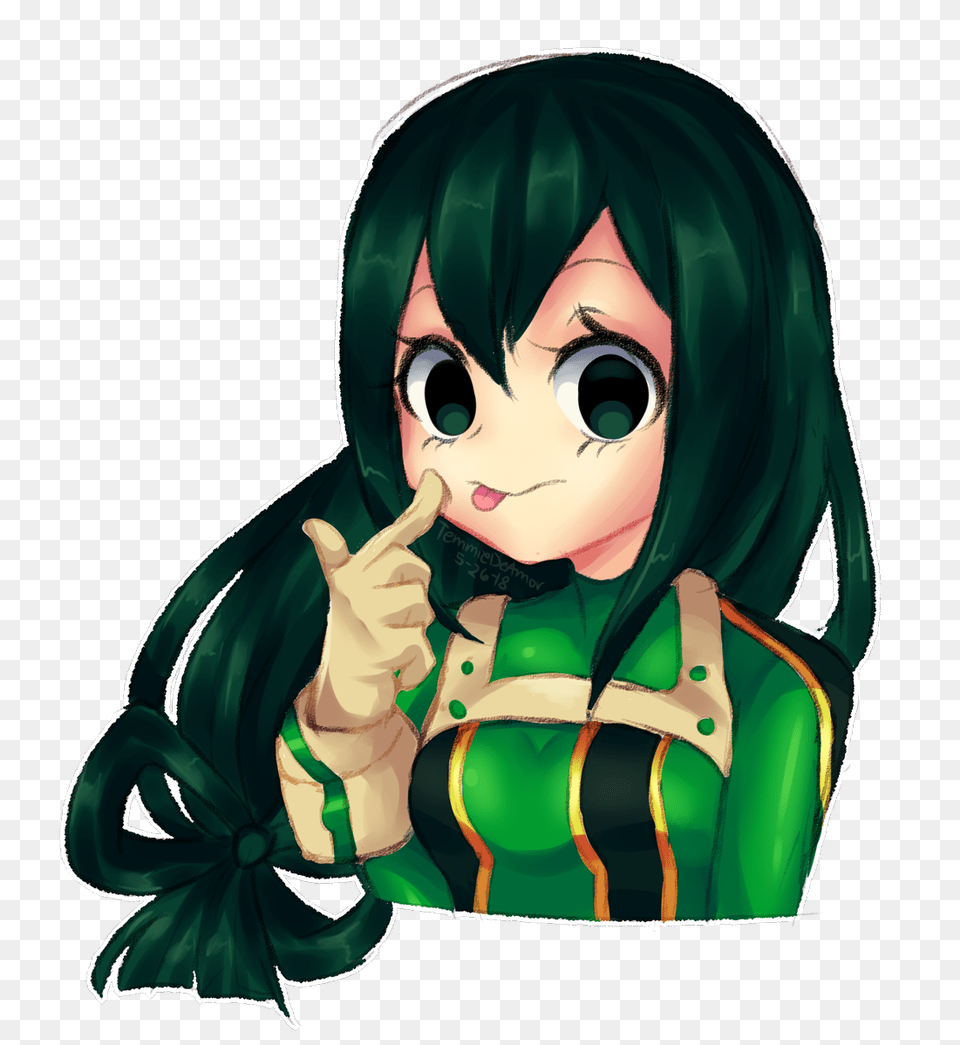 Temmiedeamor On Twitter Froppy From Boku No Hero Academia, Baby, Book, Comics, Person Free Transparent Png