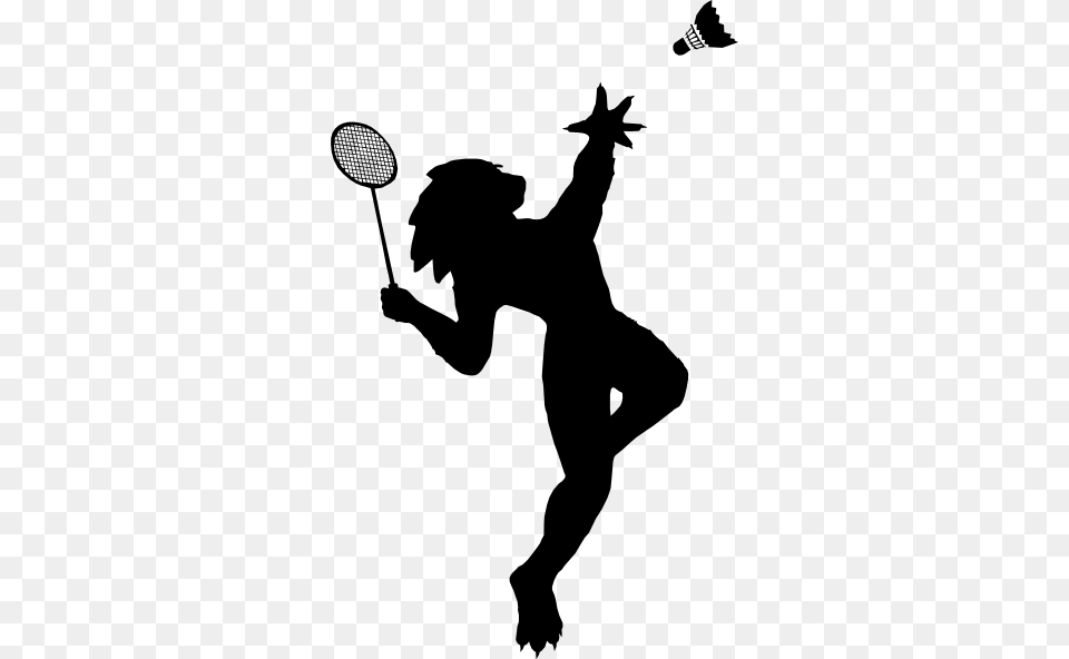 Temp 20clipart Badminton Player Clipart, Stencil, Silhouette, Person, Man Png