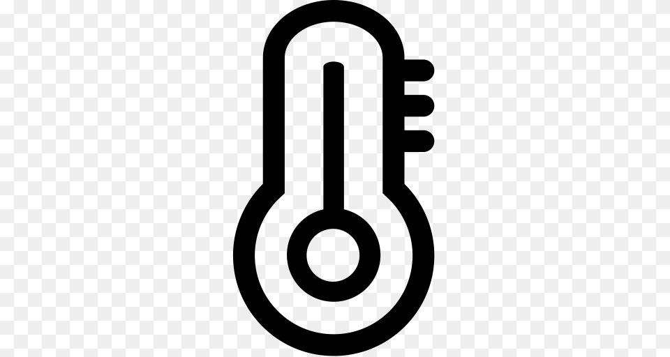 Temp Temperature Thermometer Icon With And Vector Format, Gray Png Image