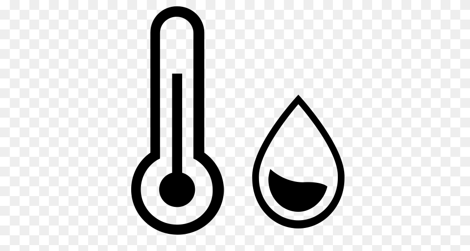 Temperature And Humidity Humidity Moisture Icon With, Gray Png