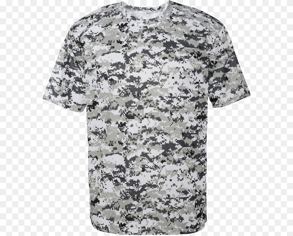 Template Badger 4180 Digital Camo T Shirt, Military, Military Uniform, Clothing, T-shirt Png