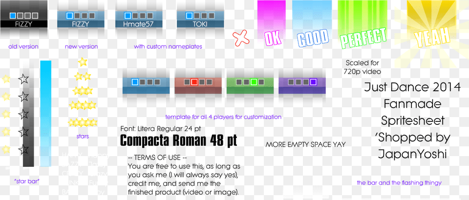 Template By Japanyoshii Starbar Just Dance, Scoreboard Free Transparent Png