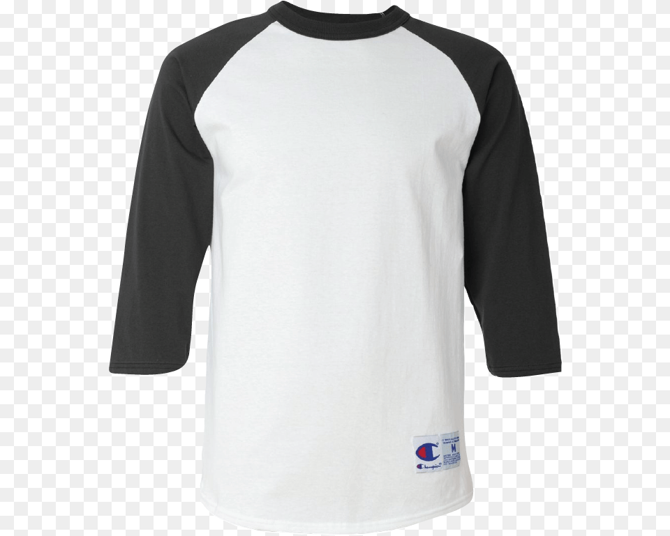 Template Champion T137 34 Sleeve Baseball Shirt Champion Baseball Tee, Clothing, Long Sleeve, T-shirt Png Image