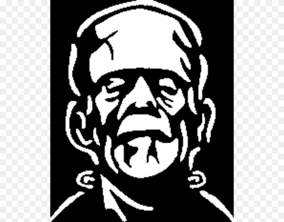 Template Frankenstein Stencil For Carving Pumpkins, Adult, Male, Man, Person Free Png