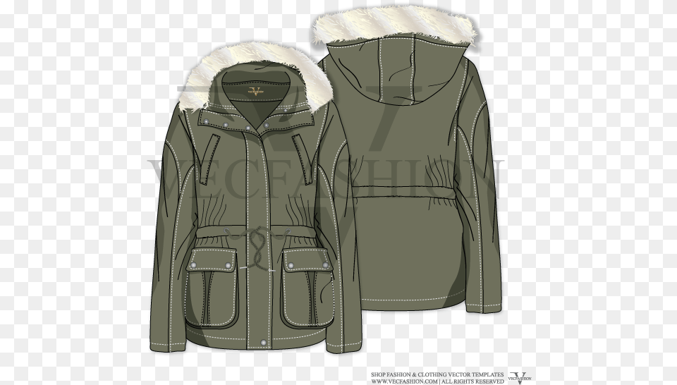 Template Parka, Clothing, Coat, Jacket, Hoodie Png Image