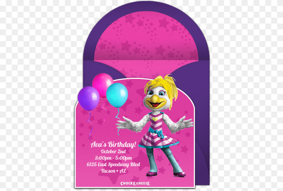 Template Printable Chuck E Cheese Invitations, Advertisement, Poster, Purple, Balloon Free Transparent Png