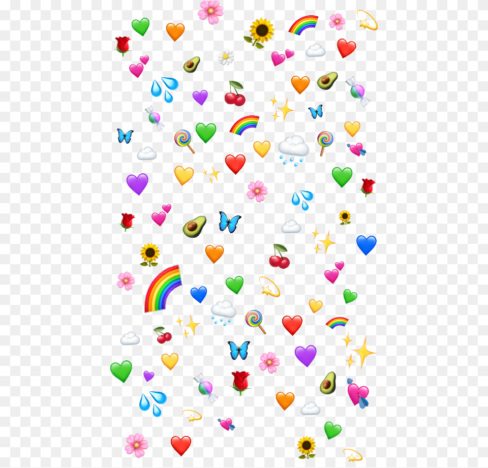 Template Wholesome Heart Girly, Paper, Confetti Free Transparent Png