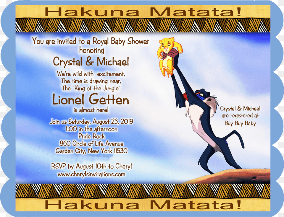 Templates Lion King Baby Shower Invitations Png Image