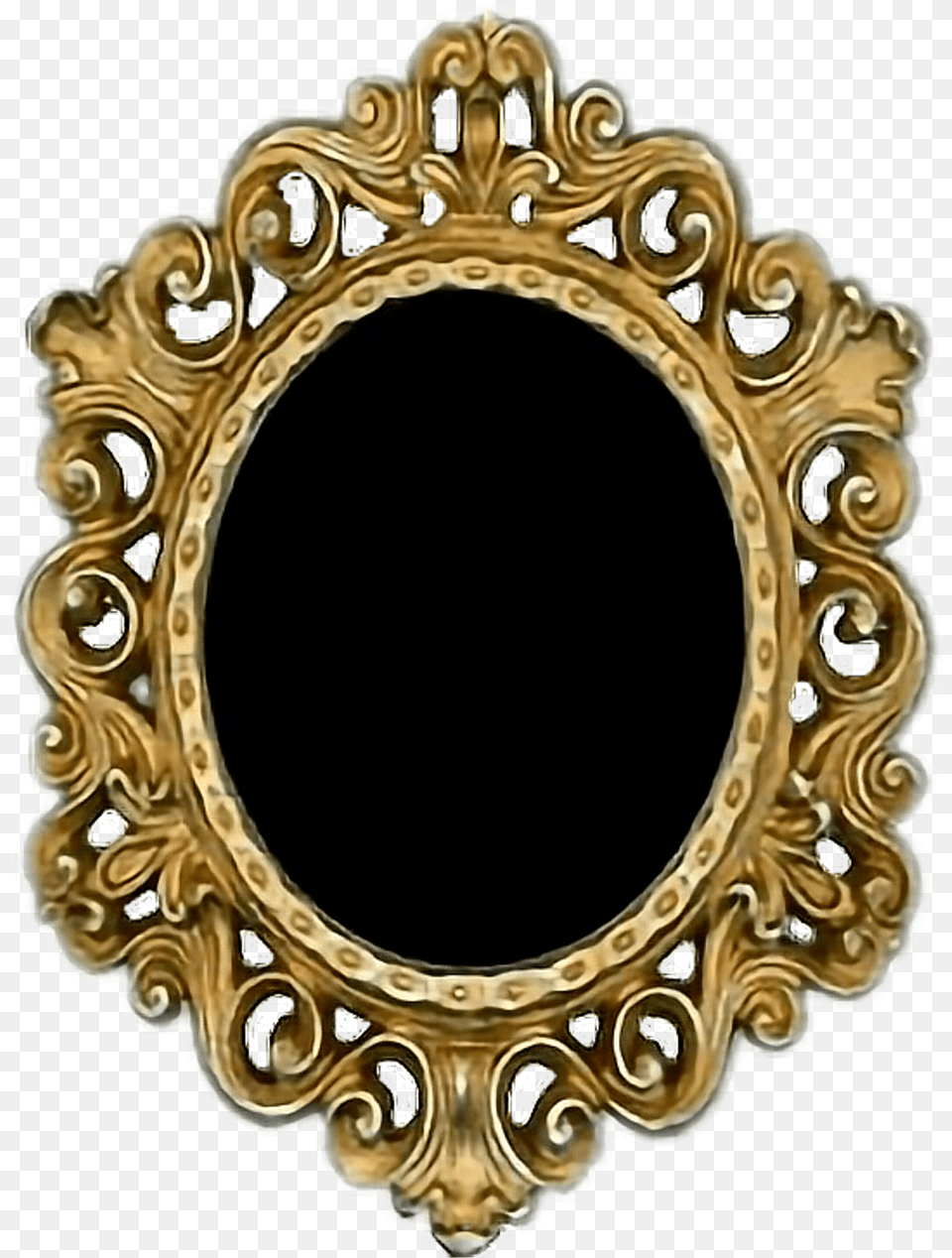 Templates Mirror Overlay Golden Frame Overlaysfreetoedit Golden Frame Overlay, Photography, Oval, Animal, Canine Png